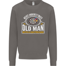 An Old Man With a Dart Board Funny Player Mens Sweatshirt Jumper Charcoal