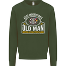 An Old Man With a Dart Board Funny Player Mens Sweatshirt Jumper Forest Green