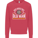 An Old Man With a Dart Board Funny Player Mens Sweatshirt Jumper Heliconia
