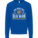 An Old Man With a Dart Board Funny Player Mens Sweatshirt Jumper Royal Blue