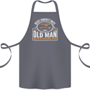 An Old Man With a Fishing Rod Fisherman Cotton Apron 100% Organic Steel