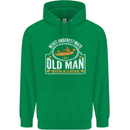 An Old Man With a Kayak Kayaking Funny Mens 80% Cotton Hoodie Irish Green