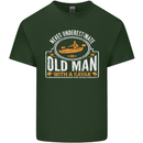 An Old Man With a Kayak Kayaking Funny Mens Cotton T-Shirt Tee Top Forest Green