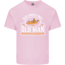 An Old Man With a Kayak Kayaking Funny Mens Cotton T-Shirt Tee Top Light Pink