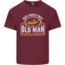 An Old Man With a Kayak Kayaking Funny Mens Cotton T-Shirt Tee Top Maroon
