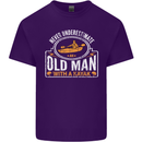 An Old Man With a Kayak Kayaking Funny Mens Cotton T-Shirt Tee Top Purple