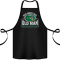 An Old Man With a Pool Cue Player Funny Cotton Apron 100% Organic Black