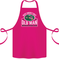 An Old Man With a Pool Cue Player Funny Cotton Apron 100% Organic Pink