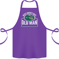 An Old Man With a Pool Cue Player Funny Cotton Apron 100% Organic Purple