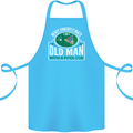 An Old Man With a Pool Cue Player Funny Cotton Apron 100% Organic Turquoise