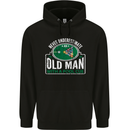 An Old Man With a Pool Cue Player Funny Mens 80% Cotton Hoodie Black