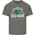 An Old Man With a Pool Cue Player Funny Mens Cotton T-Shirt Tee Top Charcoal