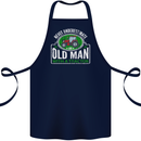 An Old Man With a Tractor Farmer Funny Cotton Apron 100% Organic Navy Blue