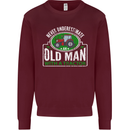 An Old Man With a Tractor Farmer Funny Mens Sweatshirt Jumper Maroon