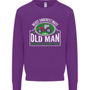 An Old Man With a Tractor Farmer Funny Mens Sweatshirt Jumper Purple