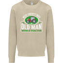 An Old Man With a Tractor Farmer Funny Mens Sweatshirt Jumper Sand