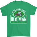 An Old Man With a Tractor Farmer Funny Mens T-Shirt Cotton Gildan Irish Green