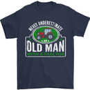 An Old Man With a Tractor Farmer Funny Mens T-Shirt Cotton Gildan Navy Blue