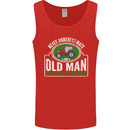 An Old Man With a Tractor Farmer Funny Mens Vest Tank Top Red
