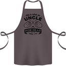 An Uncle Nob Head Looks Like Uncle's Day Cotton Apron 100% Organic Dark Grey