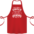 An Uncle Nob Head Looks Like Uncle's Day Cotton Apron 100% Organic Red