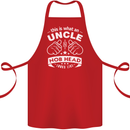 An Uncle Nob Head Looks Like Uncle's Day Cotton Apron 100% Organic Red