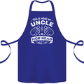An Uncle Nob Head Looks Like Uncle's Day Cotton Apron 100% Organic Royal Blue