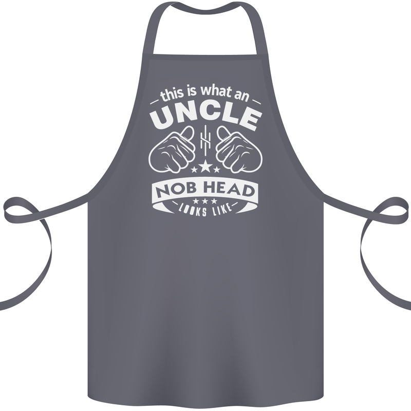 An Uncle Nob Head Looks Like Uncle's Day Cotton Apron 100% Organic Steel