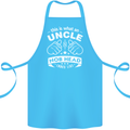 An Uncle Nob Head Looks Like Uncle's Day Cotton Apron 100% Organic Turquoise