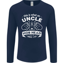 An Uncle Nob Head Looks Like Uncle's Day Mens Long Sleeve T-Shirt Navy Blue