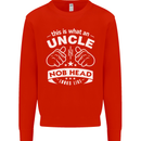 An Uncle Nob Head Looks Like Uncle's Day Mens Sweatshirt Jumper Bright Red