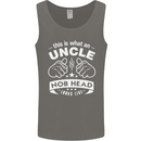 An Uncle Nob Head Looks Like Uncle's Day Mens Vest Tank Top Charcoal