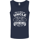 An Uncle Nob Head Looks Like Uncle's Day Mens Vest Tank Top Navy Blue