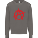 Anarchist Anarchism Logo Symbol Activist Mens Sweatshirt Jumper Charcoal