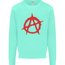 Anarchist Anarchism Logo Symbol Activist Mens Sweatshirt Jumper Peppermint