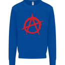 Anarchist Anarchism Logo Symbol Activist Mens Sweatshirt Jumper Royal Blue