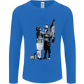Anarchy Banksy Punk Mum Mens Long Sleeve T-Shirt Royal Blue