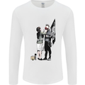 Anarchy Banksy Punk Mum Mens Long Sleeve T-Shirt White