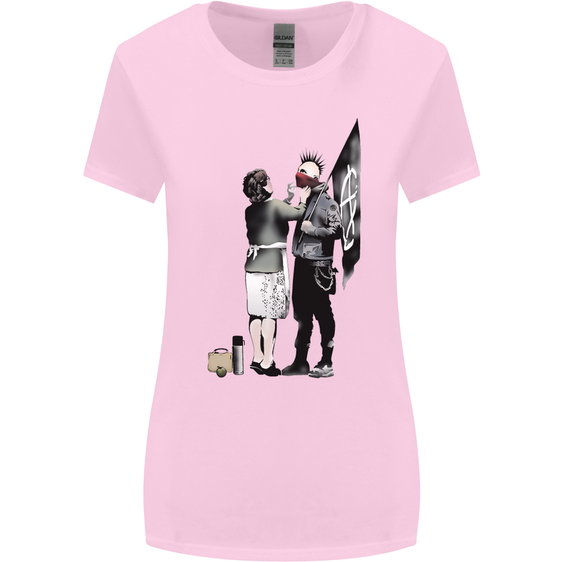 Anarchy Banksy Punk Mum Womens Wider Cut T-Shirt Light Pink