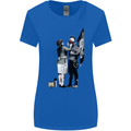 Anarchy Banksy Punk Mum Womens Wider Cut T-Shirt Royal Blue