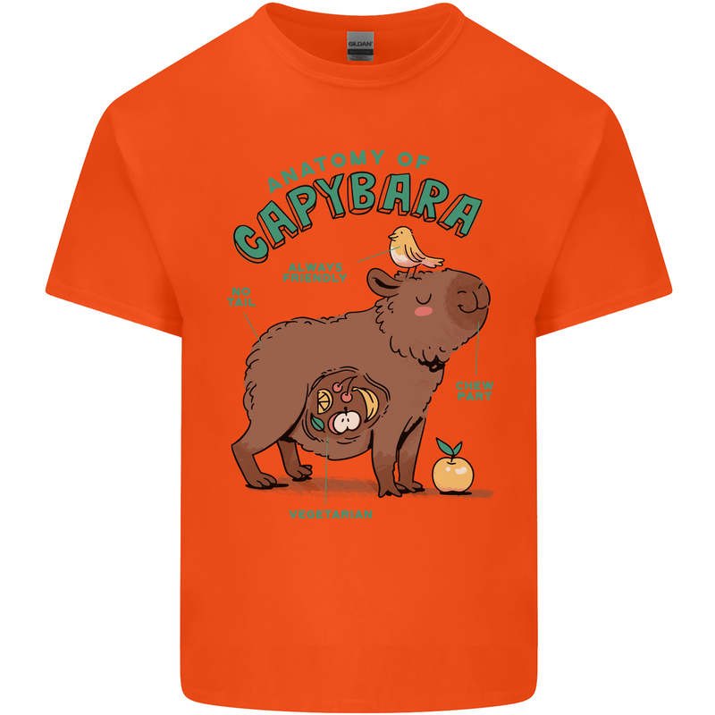 Anatomy of a Apybara Funny Kids T-Shirt Childrens Orange