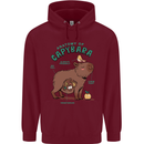 Anatomy of a Apybara Funny Mens 80% Cotton Hoodie Maroon