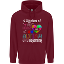 And He's My Brother Autistic Autism ASD Childrens Kids Hoodie Maroon