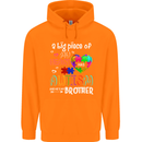 And He's My Brother Autistic Autism ASD Childrens Kids Hoodie Orange