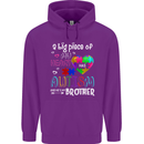 And He's My Brother Autistic Autism ASD Childrens Kids Hoodie Purple