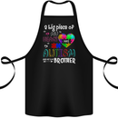 And He's My Brother Autistic Autism ASD Cotton Apron 100% Organic Black