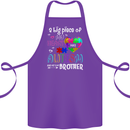And He's My Brother Autistic Autism ASD Cotton Apron 100% Organic Purple