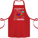 And He's My Brother Autistic Autism ASD Cotton Apron 100% Organic Red
