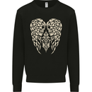 Angel Skull Wings Motorcycle Biker Mens Sweatshirt Jumper Black