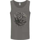 Angel Skull of Death Biker Motorbike Gothic Mens Vest Tank Top Charcoal